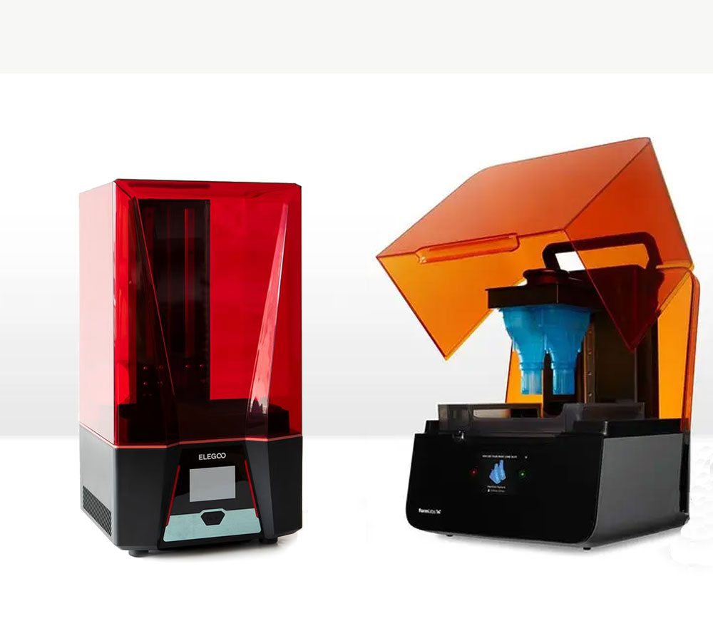 Impresora de resina doméstica Elegoo e impresora industrial Formlabs
