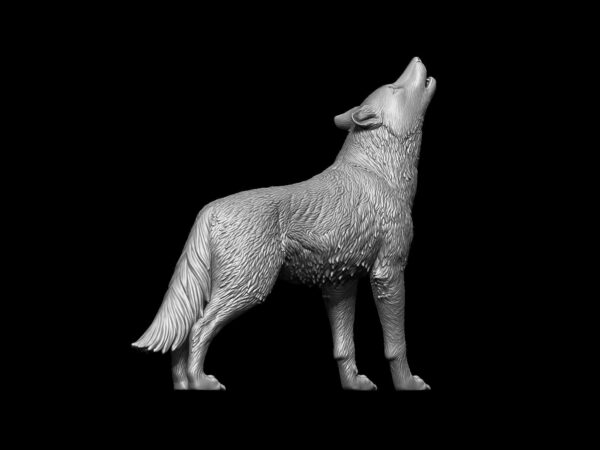 Figura mascota personalizada Husky Siberiano ahuyando