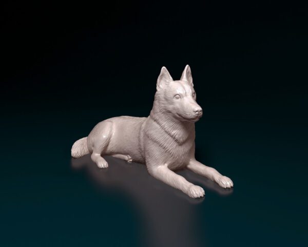 Figura mascota personalizada Husky Siberiano tumbado